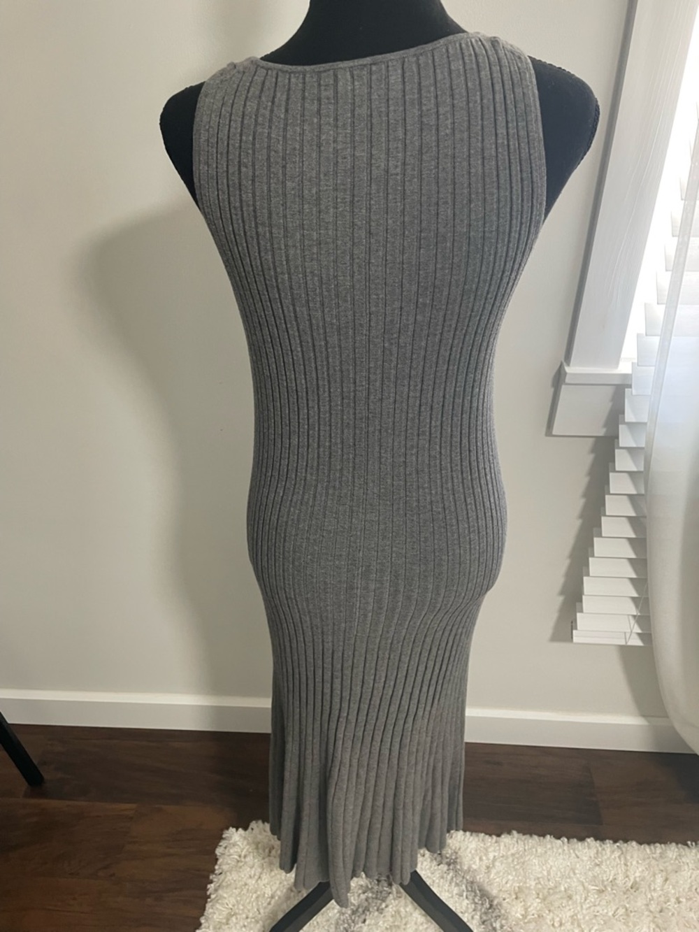 Babaton Ribbed Maxi Dress in Gray - Picture 2 of 4